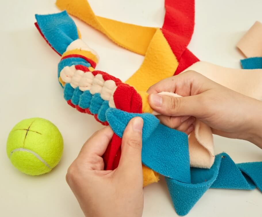 How to make best Fleece Tug Dog Toy at home